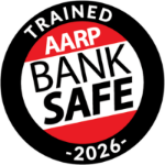 2026 AARP BankSafe trained seal logo